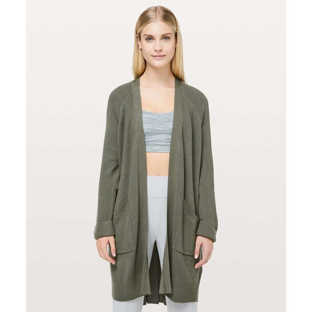 Lululemon Still At Ease Cashmere Tencel Wrap Grey Sage Comfort Casual Travel